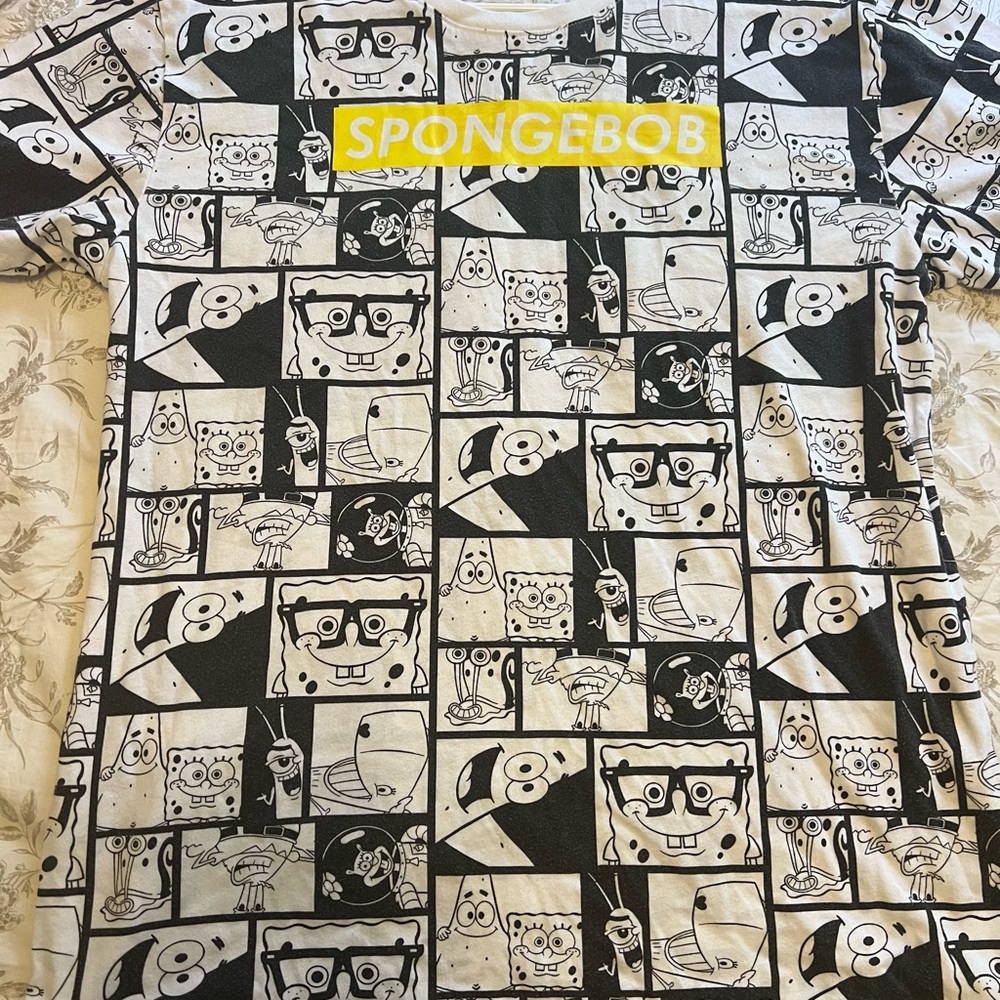 SpongeBob black & white Kids Shirt